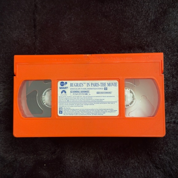 Rugrats In Paris Full-Length Movie Orange VHS Tape - Picture 3 of 5